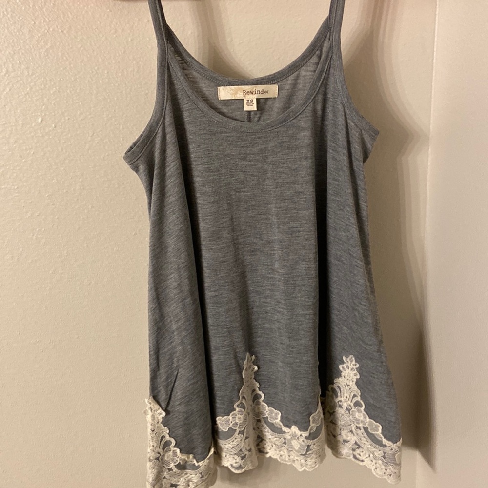 Rewind, size XS, gray tank top